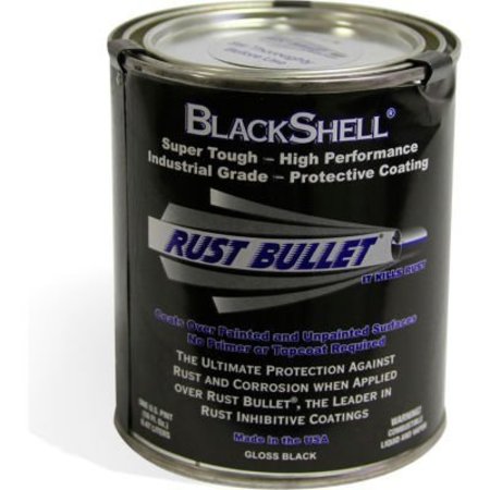 RUST BULLET LLC Rust Bullet BlackShell Protective Coating and Topcoat Pint Can 40/Case BSP-C40
